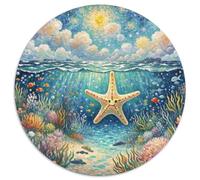 Estrellas de mar 1000 Piezas Puzzles Impossible Adultos para Aliviar El Estrés Animales Rompecabezas Redondos Juegos Únicos De Desafío para Niños Y Niñas 1000pcs (67.5x67.5cm)