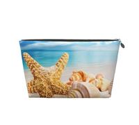 Estrellas de mar y Conchas en la Playa, Bolsa de artículos de tocador Bolsa de Maquillaje Bolsa de cosméticos Bolsa de artículos de tocador de Viaje portátil