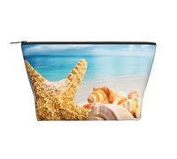 Estrellas de mar y Conchas en la Playa, Bolsa de artículos de tocador Bolsa de Maquillaje Bolsa de cosméticos Bolsa de artículos de tocador de Viaje portátil