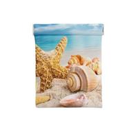 Estrellas de mar y Conchas en la Playa, Squeeze Top Wallet Bolsa de Almacenamiento para Mujer Monedero pequeño Bolsa de Cambio