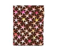 Estrellas de satén Rosa sobre Chocolate,Funda de Cuero PU para portátil, Funda para portátil, Funda para portátil, maletín para Tableta