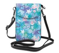 Estrellas del rock deslumbran,Bolsos para celular para mujer, bolsos pequeños cruzados - Cartera para celular de cuero sintético con ranuras para tarjetas de crédito