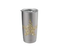 Estrellas doradas estrella dorada Vaso térmico de acero inoxidable de doble pared