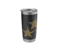 Estrellas doradas estrella dorada Vaso térmico de acero inoxidable de doble pared