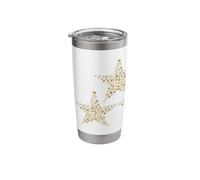 Estrellas doradas estrella dorada Vaso térmico de acero inoxidable de doble pared