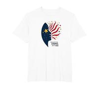 Estrellas en mis Ojos, Rayas en mi Mente Camiseta, Hombre Tallas Grandes, Blanco, 6X Alto