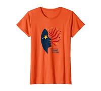 Estrellas en mis Ojos, Rayas en mi Mente Camiseta, Mujer, Naranja, 3XL