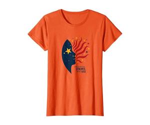 Estrellas en mis Ojos, Rayas en mi Mente Camiseta, Mujer, Naranja, 3XL