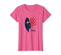 Estrellas en mis Ojos, Rayas en mi Mente Camiseta, Mujer, Rosa Jaspeado, XL
