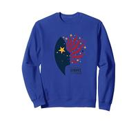 Estrellas en mis Ojos, Rayas en mi Mente Sudadera, Unisex para Adultos, Azul Real, S