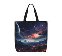 Estrellas Espaciales Bolsa De Compra Portátil Bolsa De Mano Duraderas Tote Shopper Para Viajes Trabajo Cotidiana