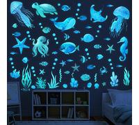 Estrellas Fluorescentes Para Techo, Luminoso Pegatinas de Criaturas Marinas Mundo Submarino per Decoración para Dormitorio Infantil