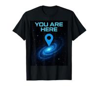 Estrellas Galaxia Ciencia Azul 'Estás aquí' Scifi Space Geeks Camiseta