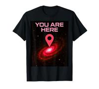 Estrellas Galaxia Ciencia Rojo 'Estás aquí' Scifi Space Geeks Camiseta