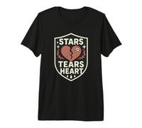 Estrellas lágrimas corazón Camiseta Premium