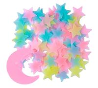 Estrellas luminosas para habitación infantil, autoadhesivas, 201 unidades, estrellas y lunas, pegatinas de pared luminosas para habitación infantil, diseño de cielo estrellado para habitación de bebé