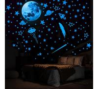 Estrellas que brillan en la oscuridad, pegatinas que brillan en la oscuridad para el techo, pegatinas para pared de techo con estrellas que brillan en la oscuridad para el dormitorio de la guardería