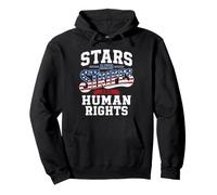 Estrellas Rayas Derechos Humanos Igualdad Equidad EE.UU. 4 de Julio Sudadera con Capucha