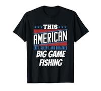 Estrellas Rayas Gran Juego Pesca Amante Camiseta