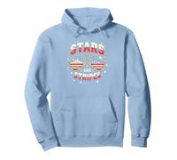 Estrellas, Rayas y Gafas de Sol Sudadera con Capucha, Unisex para Adultos, Azul Polvoriento, S