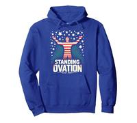 Estrellas, Rayas y ovación de pie Sudadera con Capucha, Unisex para Adultos, Azul Real, M