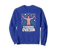 Estrellas, Rayas y ovación de pie Sudadera, Unisex para Adultos, Azul Real, S