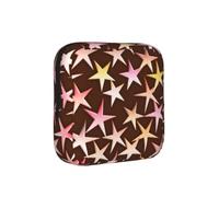 Estrellas satinadas Rosas sobre Chocolate,Bolsas para Guardar compresas sanitarias, Bolsas para la menstruación para Mujeres y Adolescentes.