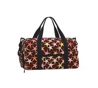 Estrellas satinadas Rosas sobre Chocolate,Bolso Deportivo Bandolera de Mano, Bolsa de Deporte, Bolsa de Viaje de Gran Capacidad para Mujeres y Hombres.