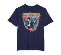 Estrellas Vintage Oficiales de Bee Gees Camiseta, Hombre Tallas Grandes, Azul Marino, 2X Alto