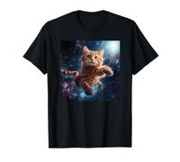 Estrellas voladoras de gato para Amantes Gatos Kitty Galaxy Kitten Univers Camiseta