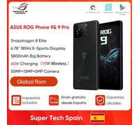 Estreno mundial ASUS ROG Phone 9 5G Smartphone Snapdragon 8 Elite 6,78 ''185Hz Pantalla AMOLED ROG 9 Pro 5800mAh NFC Teléfono móvil 12GB 256GB White CN