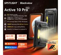 [Estreno mundial] Blackview Active 10 Pro Tabletas resistentes 5G MTK 7300, pantalla FHD+ de 11", 12GB 512GB, batería de 30000mAh Cámara de 108MP Black-12GB 256GB