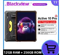 [Estreno mundial] Blackview Active 10 Pro Tabletas resistentes 5G MTK 7300, pantalla FHD+ de 11", 12GB 512GB, batería de 30000mAh Cámara de 108MP Black-12GB 256GB