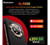 [Estreno mundial] Blackview BL9000 5G Smartphone resistente Pantalla de 6,78 "2.4K 24GB 512GB Teléfono móvil 50MP 8800mAh con carga de 120W Splendid Gold