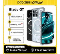 Estreno mundial DOOGEE Blade GT teléfono resistente 6,72 ''FHD + 120Hz efecto de luz LED 12GB RAM 256GB ROM 5500mAh batería Android 14 12GB 256GB Black