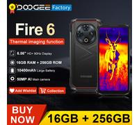 Estreno mundial DOOGEE Fire 6 teléfono resistente pantalla de 6,56 "90Hz 6GB RAM 256GB ROM 50MP AI cámara principal 10400mAh/18W Android 14 6GB 256GB Blue