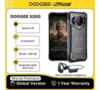 Estreno mundial DOOGEE S200 5G teléfono resistente 6,72 "120Hz pantalla 48GB RAM 256GB ROM 100MP AI cámara principal 10100mAh Android 16 NFC VIP Edition Orange