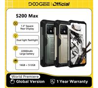 Estreno mundial DOOGEE S200 Max teléfono resistente 16GB 512GB 22000mAh batería 66W 1,32 "pantalla trasera 6,72" 120Hz densidad 7050 NFC 16GB 512GB Gray