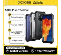 Estreno Mundial DOOGEE S300 Plus, Teléfono Resistente 5G con Imagen Térmica, 12GB 1TB, Pantalla de 6.78'', 11000mAh, Android 16 12GB 1TB Black
