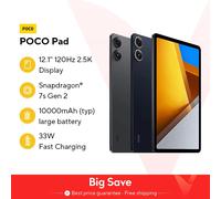 POCO Pad-tableta con pantalla de 12,1 ", 2,5 K, Snapdragon 7s Gen 2, Octa core, batería de 10000mAh, Dolby Atmos, versión Global Blue