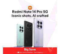 Estreno mundial Redmi Note 14 Pro 5G Versión global Smartphone Dimensity 7300-Ultra NFC 200MP Cámara 1.5K 120Hz Pantalla AMOLED Green 12GB 512GB