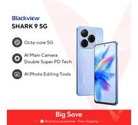 【Estreno mundial】Teléfono inteligente Blackview SHARK 9 5G Pantalla HD+ IPS de 6,67'' 90Hz NFC Cámara principal AI de 50MP GPS Android 14 Teléfono móvil Blue