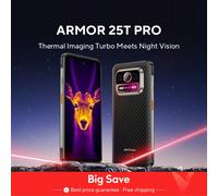 【Estreno mundial】Ulefone Armor 25T Pro 5G Teléfono resistente con imágenes térmicas Android 14 33W 50MP+64MP Visión nocturna NFC Teléfono inteligente de 6.78” Hasta 12GB+256GB Carga inalámbrica de 30W