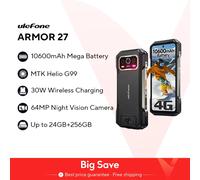 【Estreno mundial】Ulefone Armor 27 4G 10600mAh Teléfono robusto 24GB+256GB Android 14 Smartphone 6.78"FHD 120Hz Visión nocturna Global Armor 27 4G