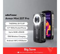 【Estreno mundial】Ulefone Armor mini 20T Pro 5G Teléfono robusto con pantalla de 4,7" y luz LED versátil, Android 14, 6200 mAh, 16 GB de RAM (8+8), 256 GB de ROM, 33 W Add Film