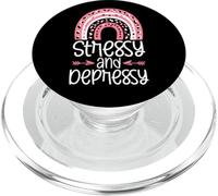 Estrés y depresión: divertido autohumor salud mental PopSockets PopGrip para MagSafe