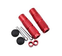 Estriberas Accesorios De Modificación De Motocicleta ATV, Clavijas De Pie CNC M8, Moto De Motocross, Scooter, Moto De Cross Universal Reposapiés(Red)