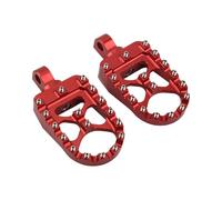 Estriberas Ajuste para Harley Dyna Sportster 883 Street Bob FXDB Fat Bob 1990-2017 motocicleta 360 ° clavijas pie giratorias CNC Pedales soporte CNC(Red)