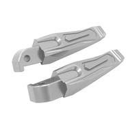 Estriberas Ajuste para Yamaha XMAX300 XMAX250 2017 2018 2019-2022 2023 reposapiés traseros motocicleta pasajero Pedales soporte CNC(Lo-go Silver)