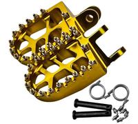 Estriberas CNC Aleación Reposapiés de motocicleta Pedales de alta resistencia Delantero Trasero para Dirt Bike Plata (dorado)
